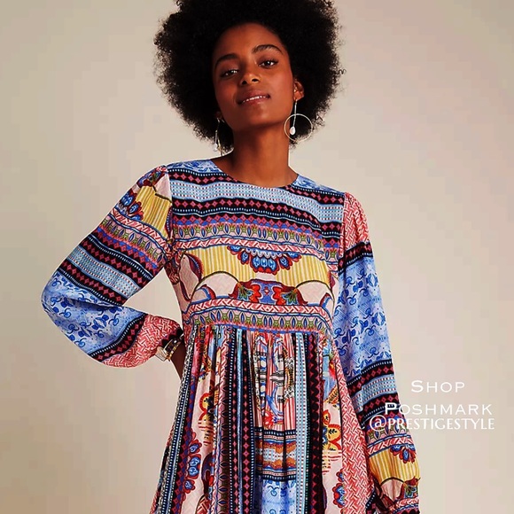 Anthropologie Bhanuni Jyoti Marcelina Midi Dress - Picture 7 of 8
